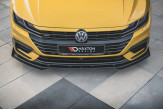 Maxton Design spoiler predného nárazníka Racing Durability VW Arteon R-Line - čierno červený + lesklé krídielka