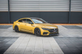 Maxton Design bočné prahové lišty Racing Durability VW Arteon R-Line - čierno červený + lesklé krídielka