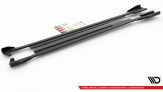 Maxton Design bočné prahové lišty Racing Durability VW Arteon R-Line - čierno červený + lesklé krídielka