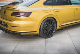 Maxton Design spoiler zadného nárazníka Racing Durability VW Arteon R-Line - čierny + lesklé krídielka