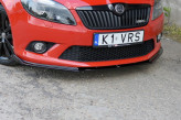 Maxton Design spoiler predného nárazníka ŠKODA Fabia II RS - čierny lesklý