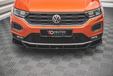 Maxton Design spoiler predného nárazníka VW T-Roc pred FL Ver.1 - čierny lesklý