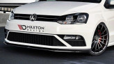 Maxton Design spoiler predného nárazníka VW Polo GTI 6R po FL Ver.1 - čierny lesklý