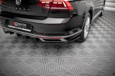 Maxton Design bočné spoilery zadného nárazníka VW Passat B8 po FL - čierny lesklý