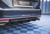 Maxton Design stredový spoiler zadného nárazníka (s vertikálnym rebrovaním) VW Passat B8 pred FL - čierny lesklý