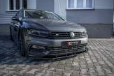 Maxton Design spoiler predného nárazníka VW Passat B8 R-Line pred FL Ver.1 - čierny lesklý