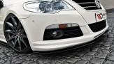 Maxton Design spoiler predného nárazníka VW Passat CC R36 R-Line pred FL - čierny lesklý