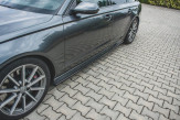 Maxton Design bočné prahové lišty AUDI A6 S-Line / S6 C7 po FL - čierny lesklý