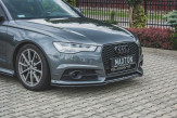 Maxton Design spoiler predného nárazníka AUDI A6 S-Line / S6 C7 po FL - čierny lesklý