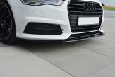 Maxton Design spoiler predného nárazníka AUDI A6 S-Line / S6 C7 po FL Ver.1 - čierny lesklý