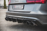 Maxton Design spoiler zadného nárazníka AUDI A6 S-Line / S6 C7 po FL - čierny lesklý