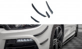 Maxton Design prítlačné krídielka predného nárazníka (canards) VW Scirocco 3 R pred FL - čierny