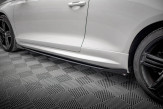 Maxton Design bočné prahové lišty Street Pro VW Scirocco 3 R pred FL - čierno červený + lesklé krídielka