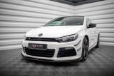 Maxton Design spoiler predného nárazníka Street Pro VW Scirocco 3 R pred FL - čierny + lesklé krídielka 