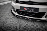 Maxton Design spoiler predného nárazníka Street Pro VW Scirocco 3 R pred FL - čierno červený + lesklé krídielka 