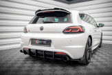 Maxton Design bočné spoilery zadného nárazníka Street Pro VW Scirocco 3 R pred FL - čierny + lesklé krídielka 