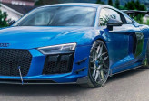 Maxton Design prítlačné krídielka predného nárazníka (canards) AUDI R8 Type 4S pred FL - čierny