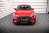 Maxton Design spoiler predného nárazníka Street Pro AUDI A3 8Y - čierno červený + lesklé krídielka 