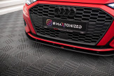 Maxton Design spoiler predného nárazníka Street Pro AUDI A3 8Y - čierno červený 