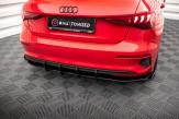 Maxton Design spoiler zadného nárazníka Street Pro AUDI A3 8Y Sportback - čierno červený + lesklé krídielka 