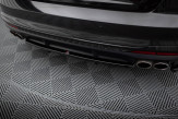 Maxton Design stredový spoiler zadného nárazníka (s vertikálnym rebrovaním) AUDI S4 B9 po FL - čierny lesklý