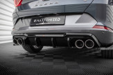 Maxton Design spoiler zadného nárazníka s imitáciou koncoviek výfuku CUPRA Formentor Ver.3 - čierny lesklý s čiernymi koncovkami výfuku  