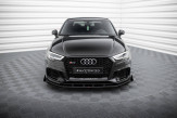 Maxton Design spoiler predného nárazníka Street Pro AUDI RS3 8V po FL Sedan Ver.1 - čierny + lesklé krídielka 