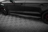 Maxton Design bočné prahové lišty Street Pro AUDI RS3 8V po FL Sedan Ver.1 - čierny + lesklé krídielka 