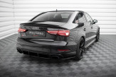 Maxton Design bočné spoilery zadného nárazníka Street Pro AUDI RS3 8V po FL Sedan - čierny 