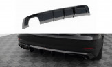 Maxton Design spoiler zadného nárazníka (s dvojitou koncovkou výfuku) AUDI A3 8V Sportback po FL - čierny lesklý  