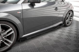 Maxton Design bočné prahové lišty Street Pro AUDI TTS / TT S-Line 8S - čierno červený + lesklé krídielka