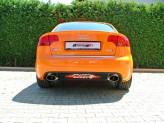 Catback výfuk Audi B7 RS4 4.2 FSI 420HP (2006-2008) Milltek Sport SSXAU062BLK - bez rezonátora / oválne čierne koncovky