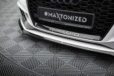 Maxton Design spoiler predného nárazníka AUDI RS3 8V po FL Sedan Ver.4 - čierny lesklý  