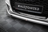 Maxton Design spoiler predného nárazníka AUDI RS3 8V po FL Sedan Ver.5 - čierny lesklý  