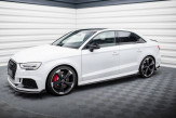 Maxton Design bočné prahové lišty AUDI RS3 8V po FL Sedan Ver.3 - čierny lesklý  