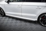 Maxton Design bočné prahové lišty AUDI RS3 8V po FL Sedan Ver.3 - čierny lesklý  
