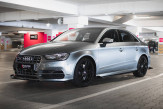 Maxton Design bočné prahové lišty Street Pro AUDI A3 S-Line / S3 8V pred FL Sedan - čierny + lesklé krídielka