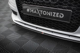 Maxton Design spoiler predného nárazníka AUDI A3 8V Sedan Ver.2 - čierny lesklý  