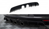 Maxton Design spoiler zadného nárazníka (R32 výfuk) VW Scirocco 3 Ver.2 - čierny lesklý