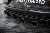 Maxton Design spoiler zadného nárazníka (R32 výfuk) VW Scirocco 3 Ver.2 - čierny lesklý