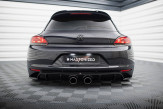 Maxton Design spoiler zadného nárazníka (R32 výfuk) VW Scirocco 3 Ver.2 - čierny lesklý