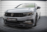 Maxton Design spoiler predného nárazníka VW Passat B8 R-Line po FL Ver.2 - čierny lesklý