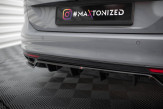Maxton Design stredový spoiler zadného nárazníka (s vertikálnym rebrovaním) VW Passat B8 R-Line po FL - čierny lesklý