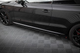 Maxton Design bočné prahové lišty Street Pro AUDI A5 / A5 S-Line / S5 B8 Coupe / Cabrio - čierno červený + lesklé krídielka