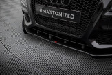 Maxton Design spoiler predného nárazníka Street Pro AUDI A5 S-Line / S5 B8 pred FL - čierny + lesklé krídielka 