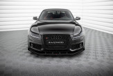 Maxton Design spoiler predného nárazníka Street Pro AUDI A5 S-Line / S5 B8 pred FL - čierny + lesklé krídielka 