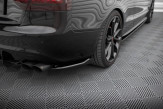 Maxton Design bočné spoilery zadného nárazníka AUDI A5 S-Line / S5 B8 Coupe / Cabriolet pred FL - čierny lesklý