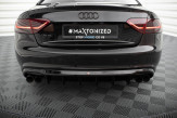 Maxton Design spoiler zadného nárazníka AUDI S5 S-Line B8 Coupe / Cabriolet pred FL - čierny lesklý