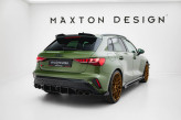 Maxton Design bočné spoilery zadného nárazníka Street Pro AUDI S3 8Y Sportback po FL - čierny + lesklé krídielka