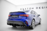 Maxton Design bočné spoilery zadného nárazníka Street Pro AUDI S3 8Y Sedan po FL - čierno červený + lesklé krídielka